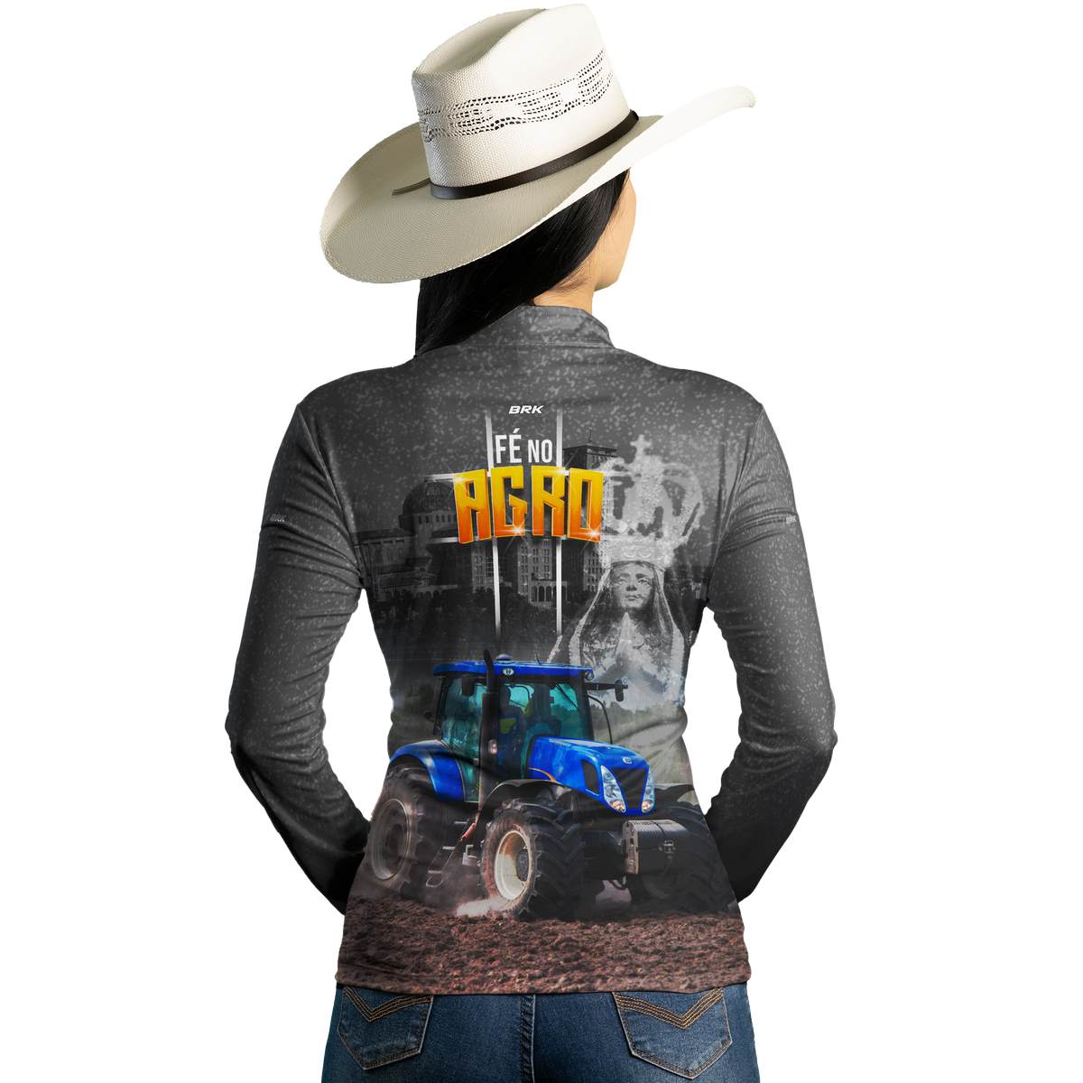 Camisa Agro Brk Fé Padroeira Força do Agro 2.0 com Proteção Solar UV50+