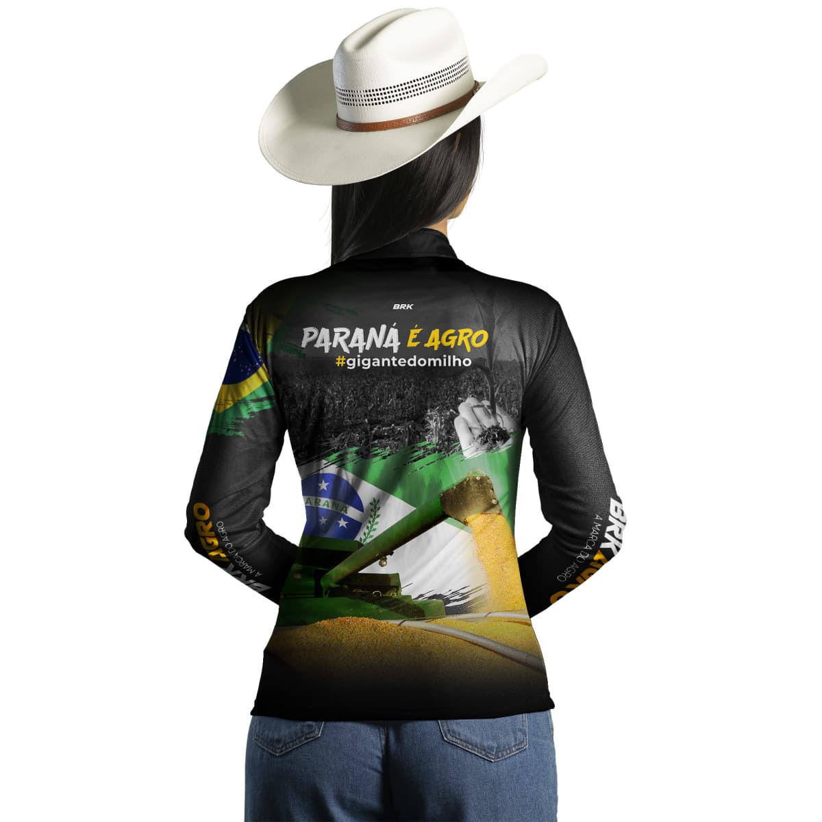 Camisa Agro Brk Paraná é Agro Milho com Proteção Solar UV50+