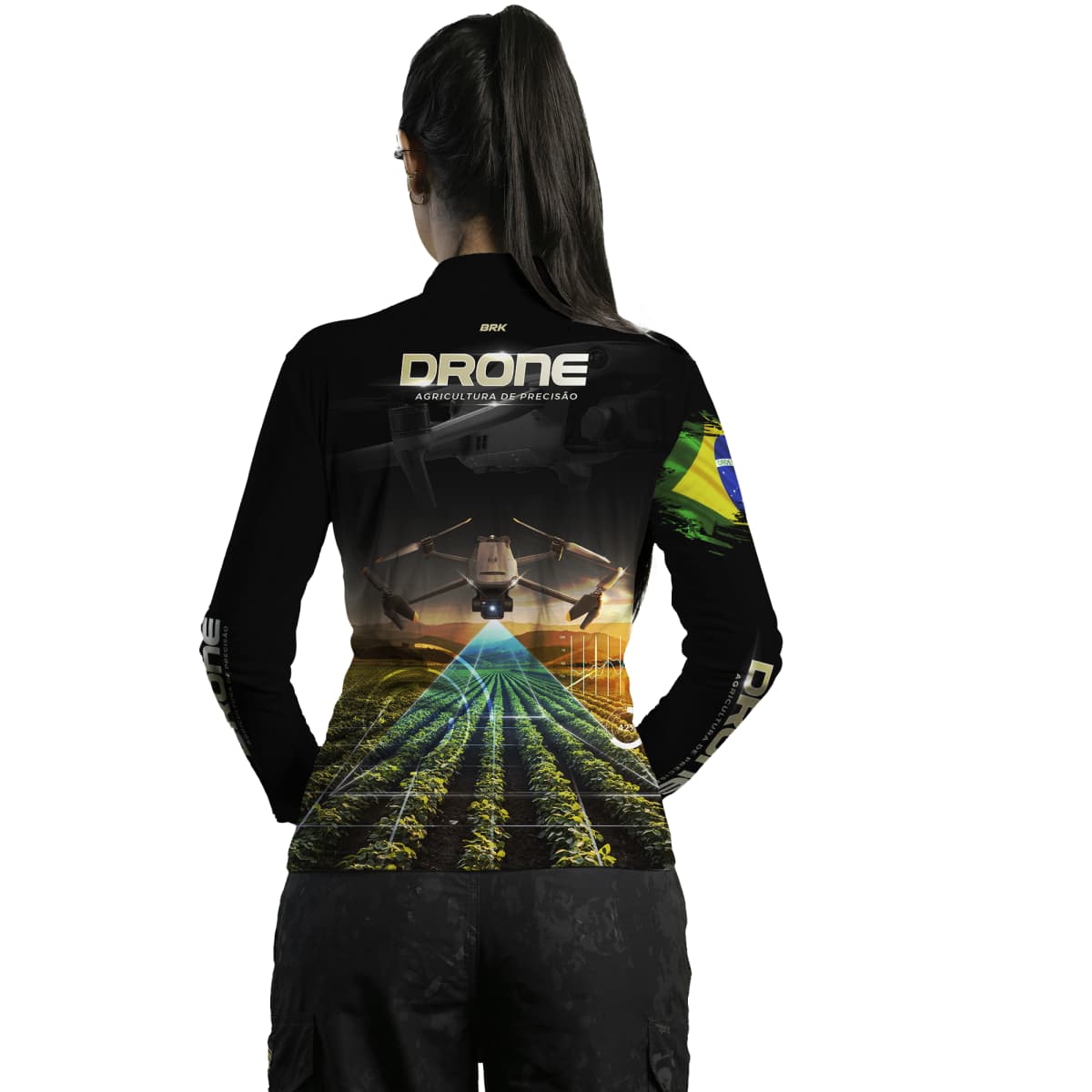 Camisa Agro Brk Drone de Monitoramento com Proteção Solar UV50+