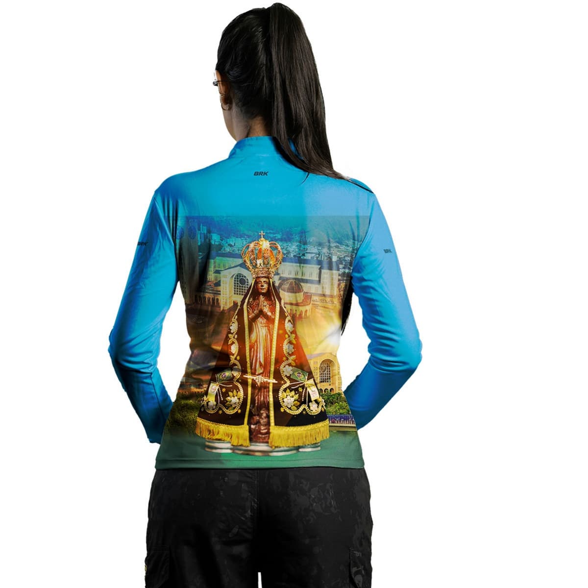 Camisa Agro Brk Azul Nossa Senhora com Proteção Solar UV50+