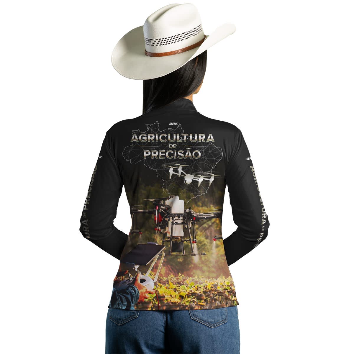 Camisa Agro Brk Drone é Agro Agricultura de Precisão 02 com Proteção Solar UV50+