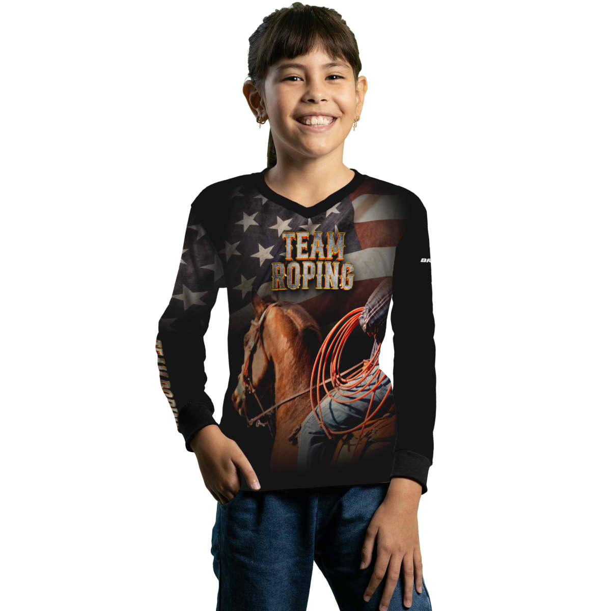 Camisa Agro Brk Team Roping Estados Unidos com Proteção Solar UV50+