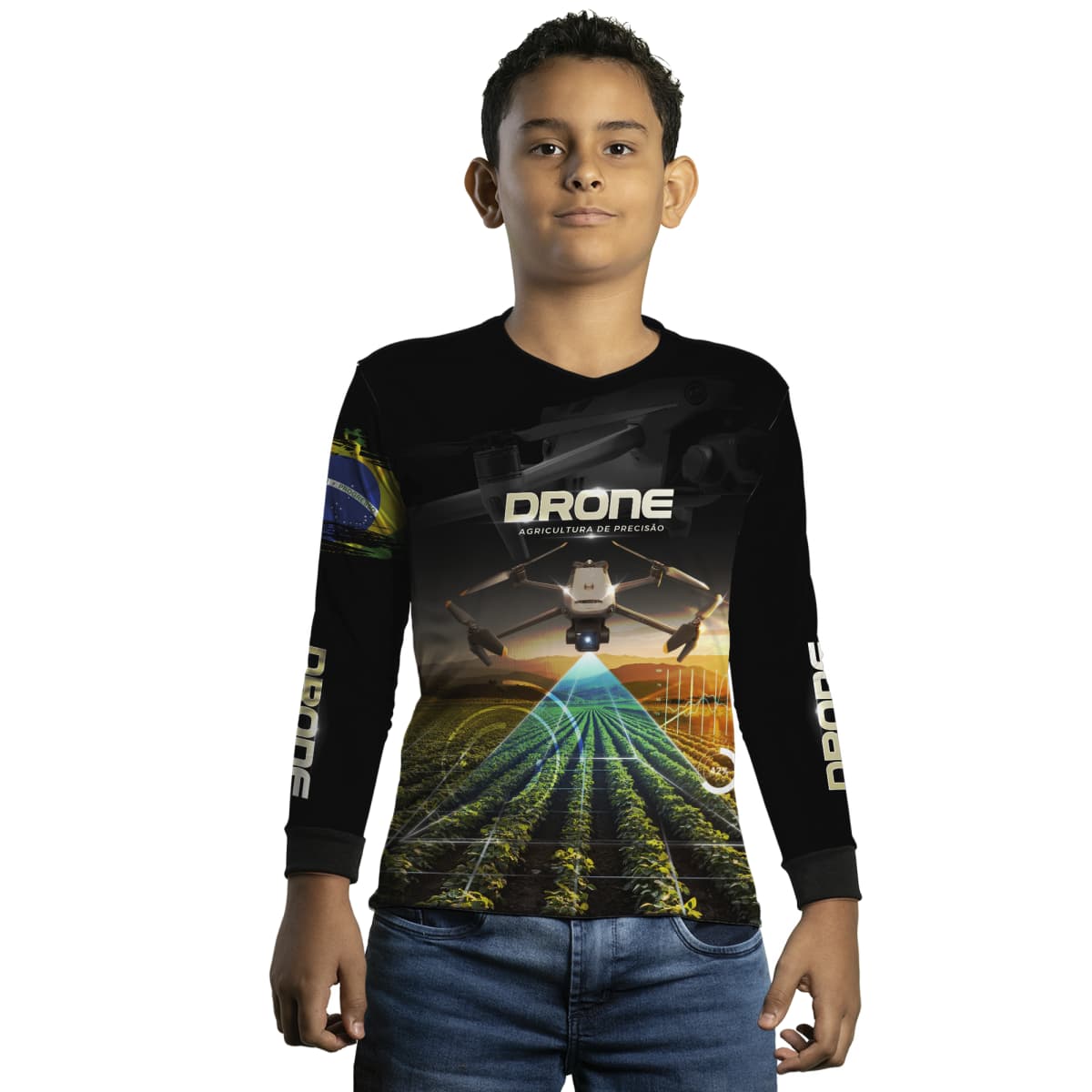 Camisa Agro Brk Drone de Monitoramento com Proteção Solar UV50+