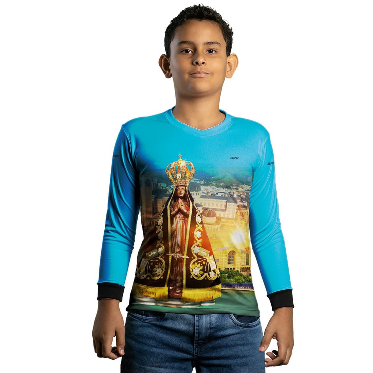 Camisa Agro Brk Azul Nossa Senhora com Proteção Solar UV50+