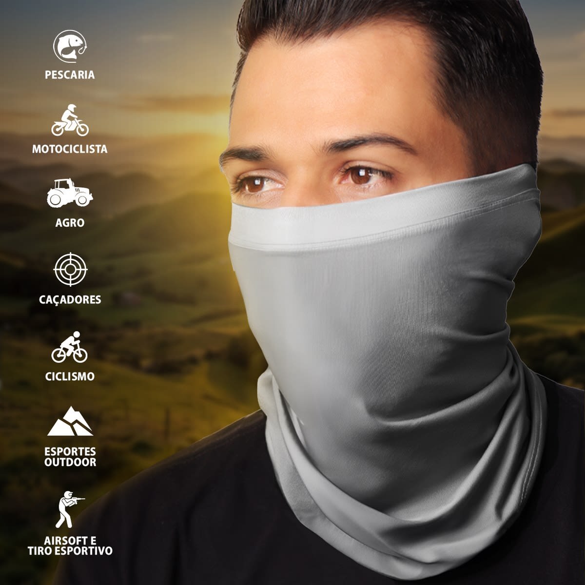 Bandana Tubeneck Agro Brk O Agro Move o Brasil com Proteção Solar UV50+