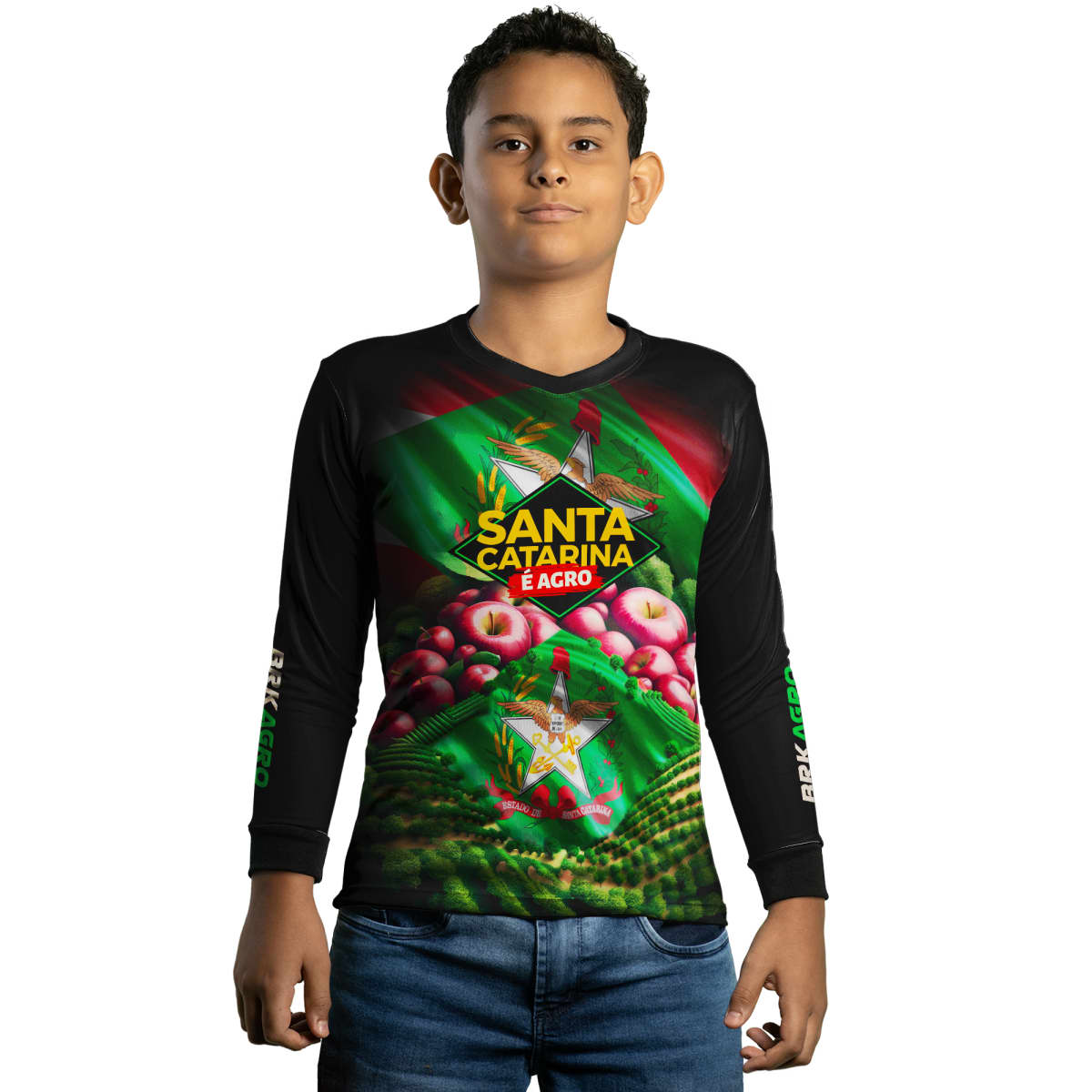 Camisa Agro Brk Santa Catarina Maçãs com Proteção Solar UV50+