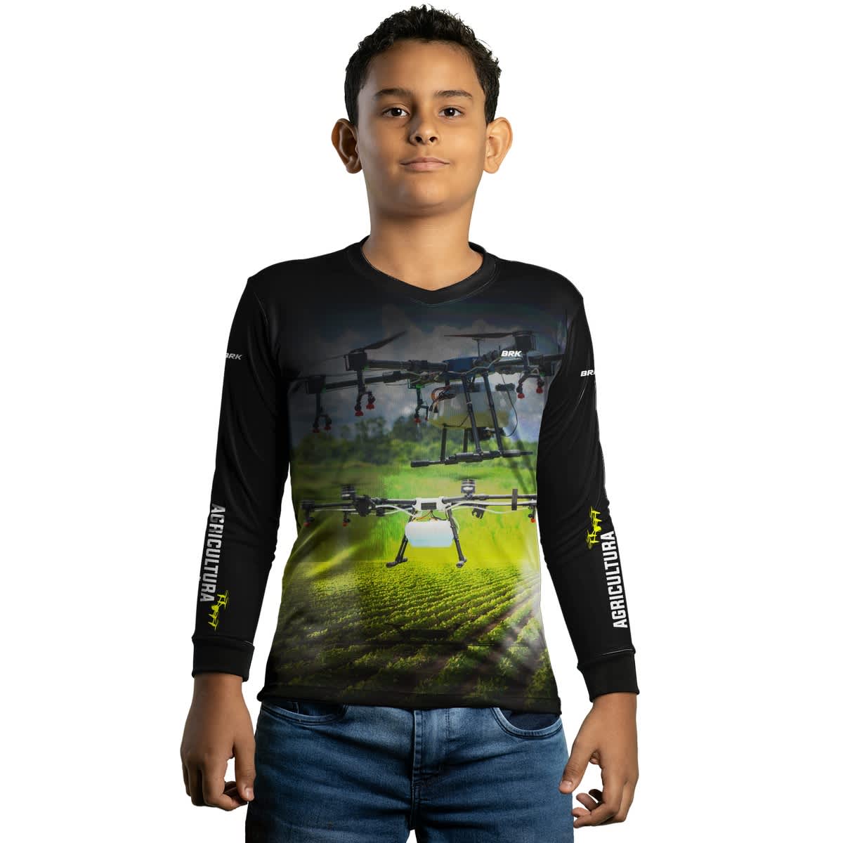 Camisa Agro Brk Drone é Agricultura de Precisão com Proteção Solar UV50+