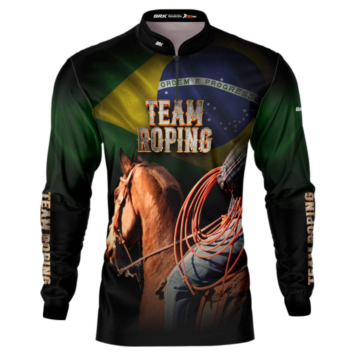 Camisa Agro Brk Team Roping Brasil 2 com Proteção Solar UV50+