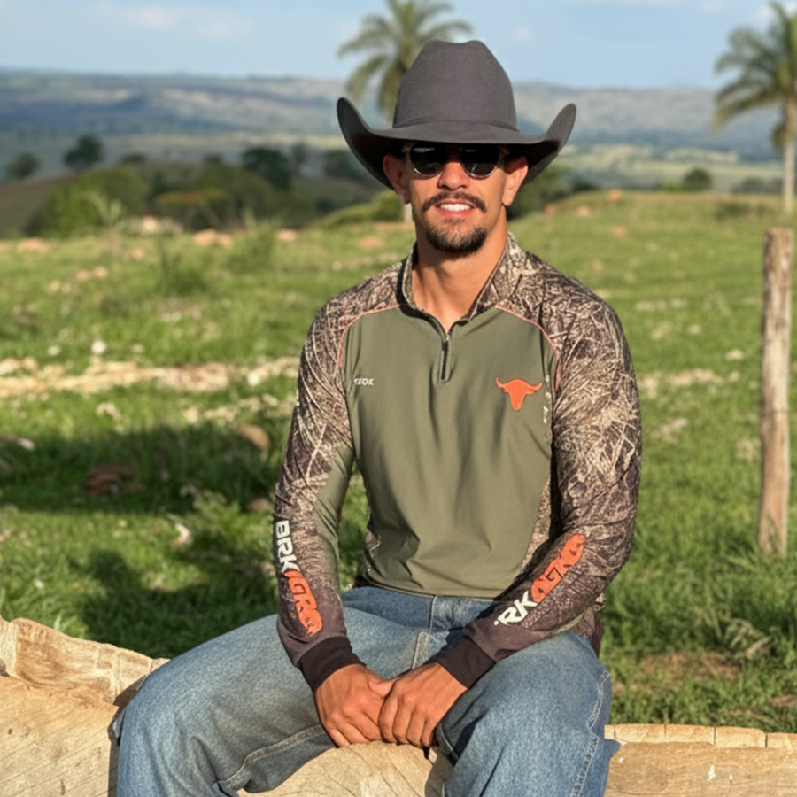 Camisa Agro Brk Camuflado Real Tree Agronomia com Proteção Solar UV50+