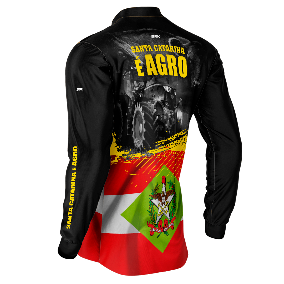 Camisa Agro Brk Santa Catarina é Agro com Proteção Solar UV50+