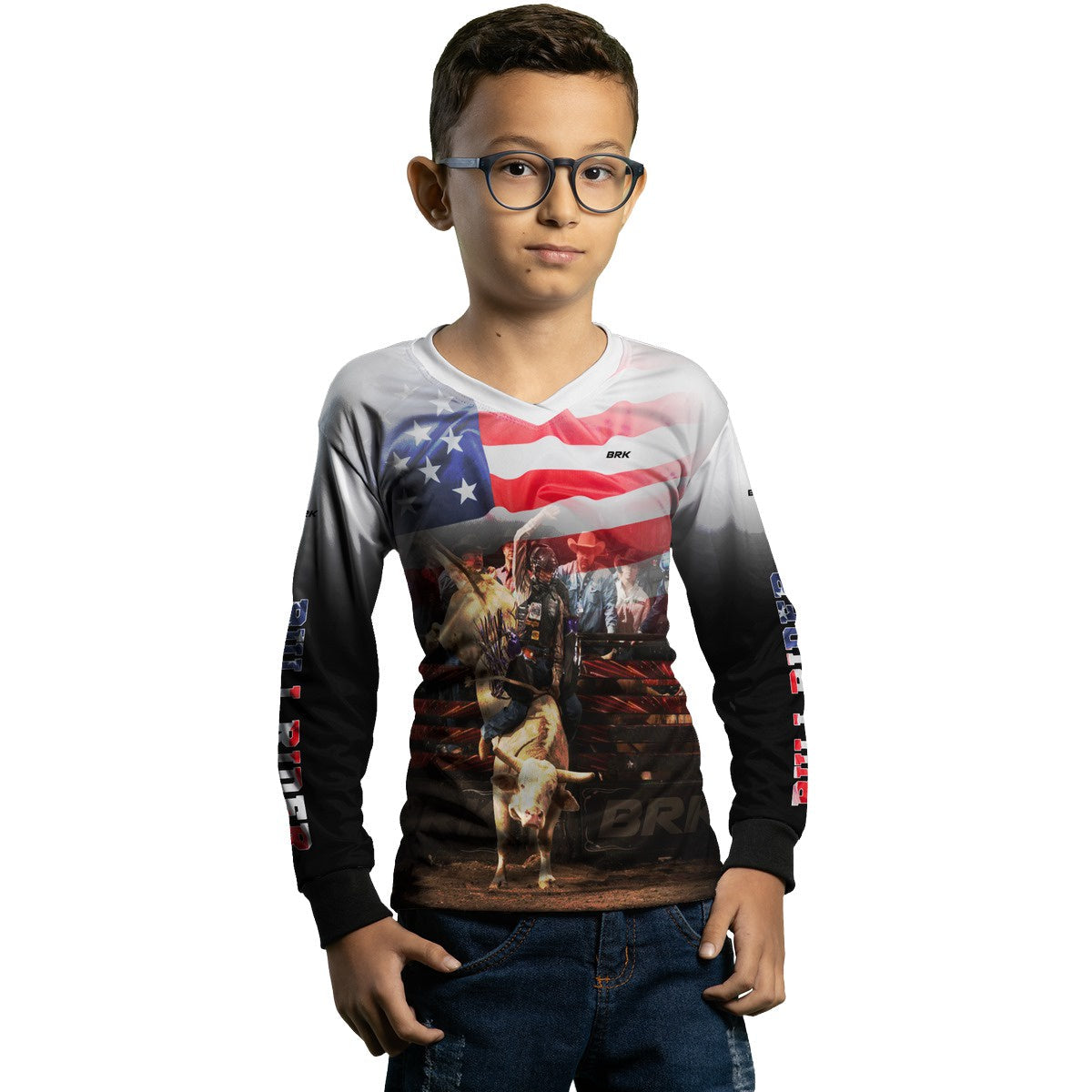 Camisa Agro Brk Branca Rodeio USA com Proteção Solar UV50+