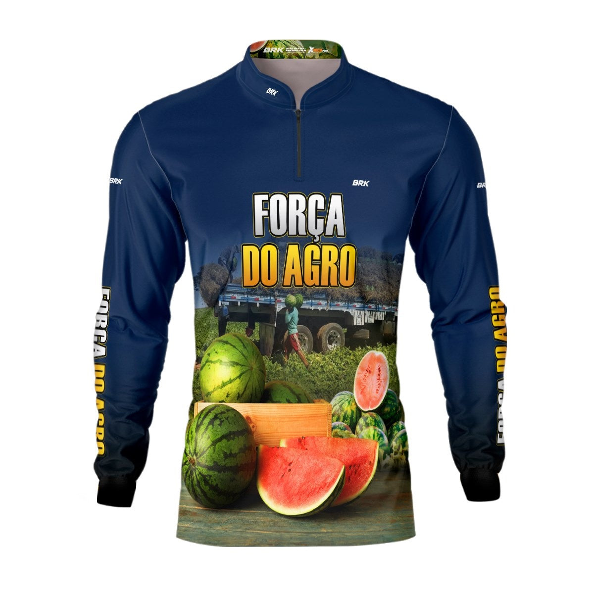 Camisa Agro Brk A Força do Agro Produtor de Melancia com Proteção Solar UV50+