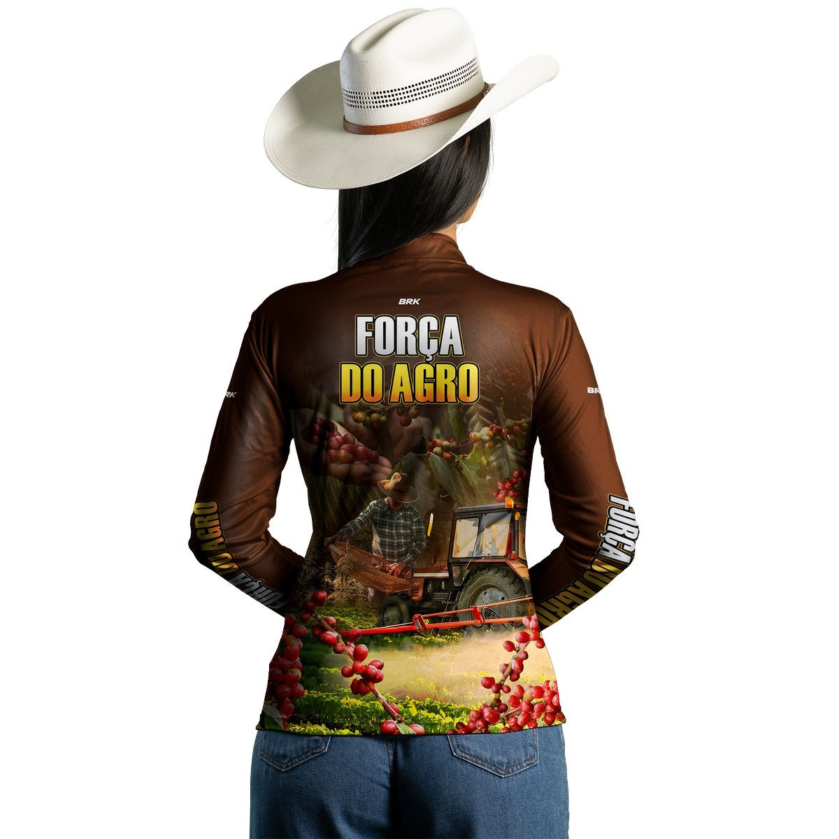 Camisa Agro Brk A Força do Agro Produtor de Café com Proteção Solar UV50+
