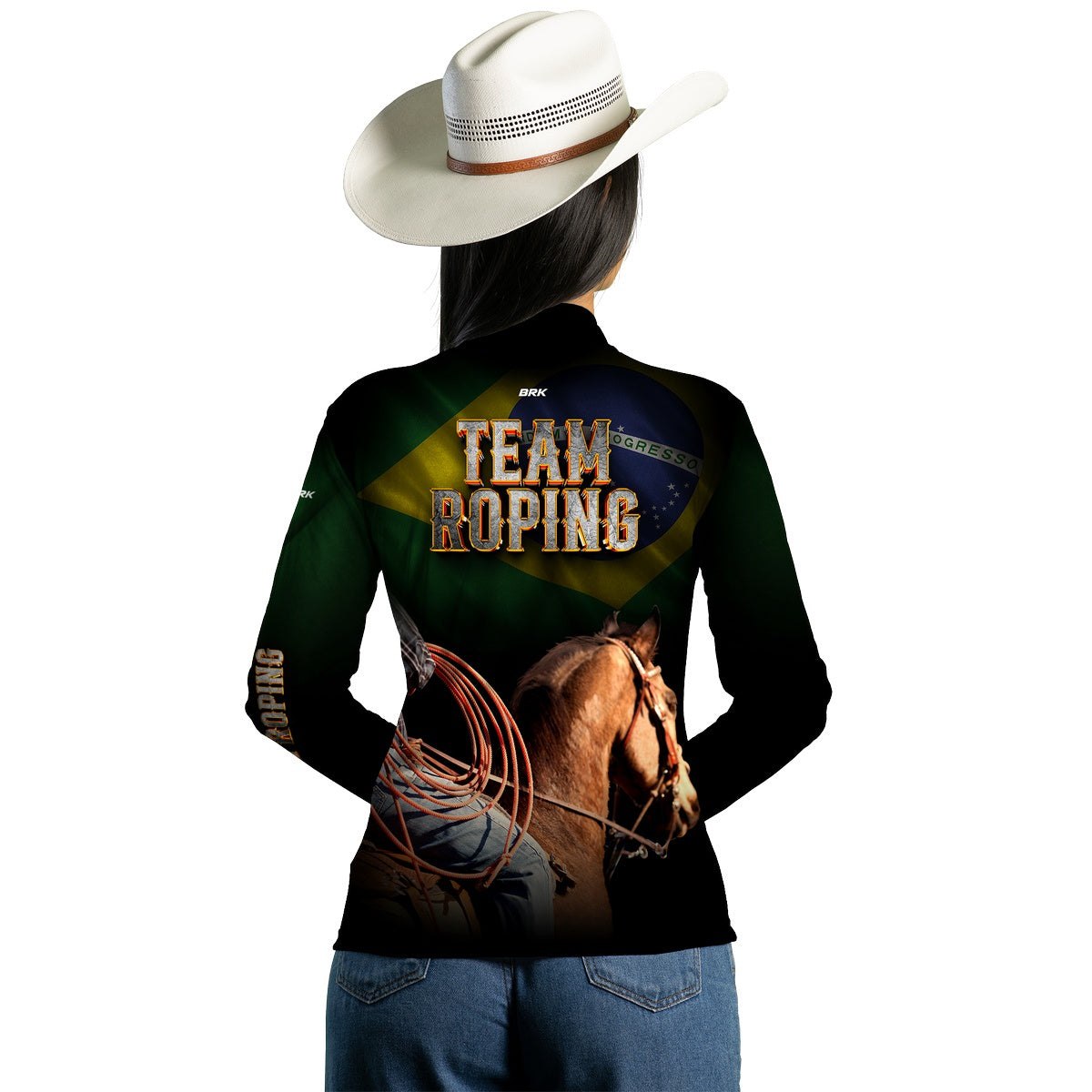 Camisa Agro Brk Team Roping Brasil 2 com Proteção Solar UV50+