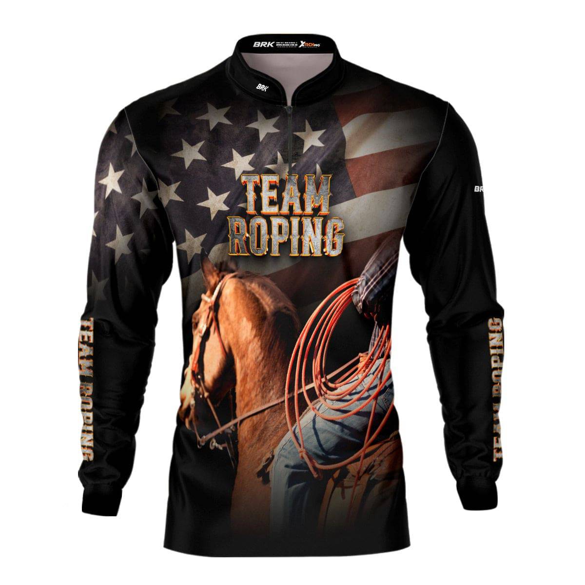 Camisa Agro Brk Team Roping Estados Unidos com Proteção Solar UV50+