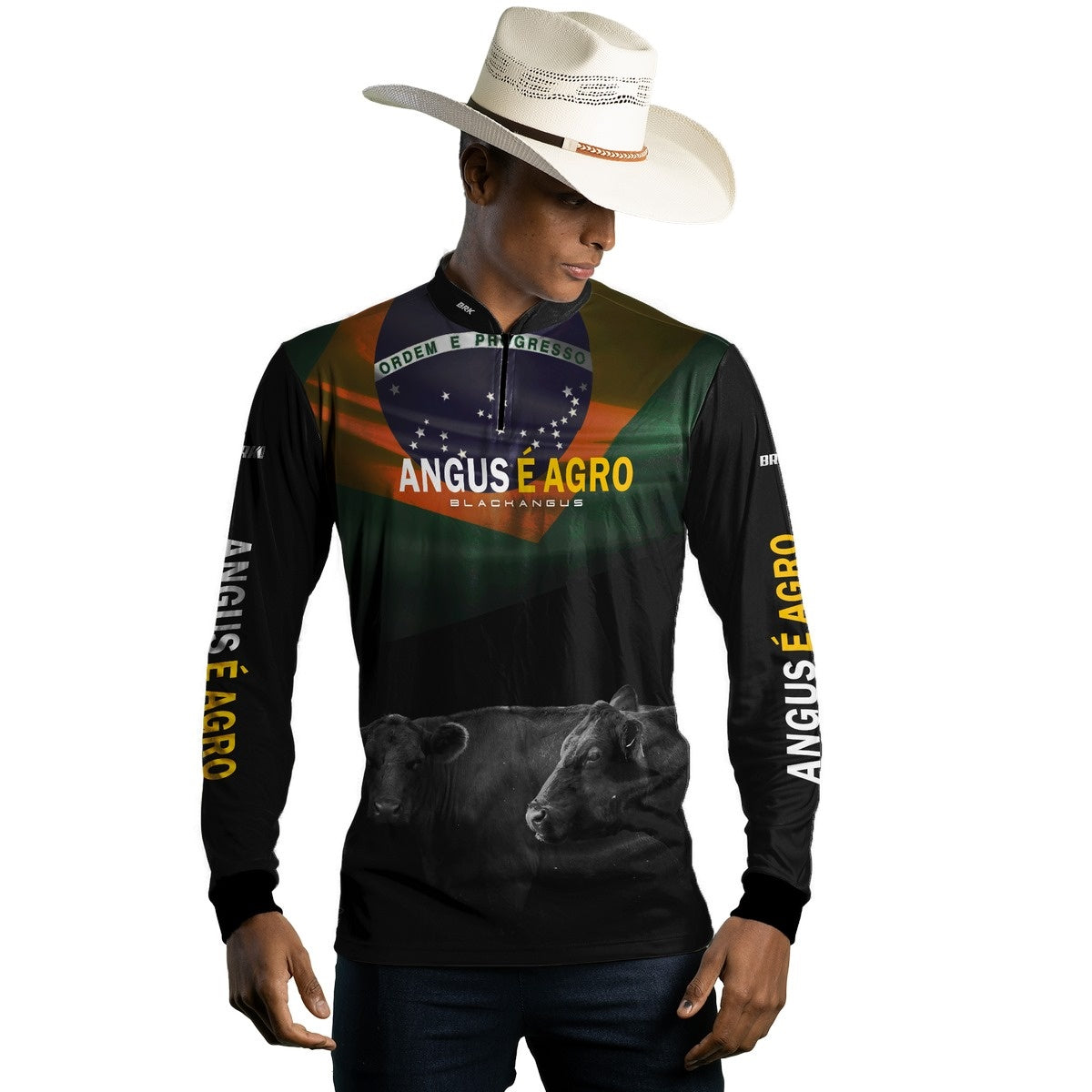 Camisa Agro Brk Angus é Agro Brasil com Proteção Solar UV50+