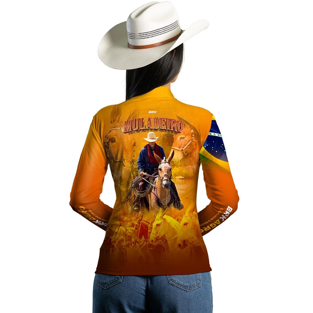 Camisa Agro Brk Muladeiro Amarela com Proteção Solar UV50+