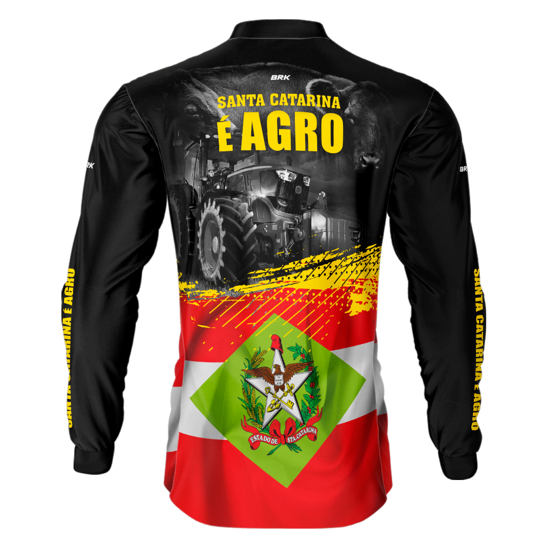 Camisa Agro Brk Santa Catarina é Agro com Proteção Solar UV50+
