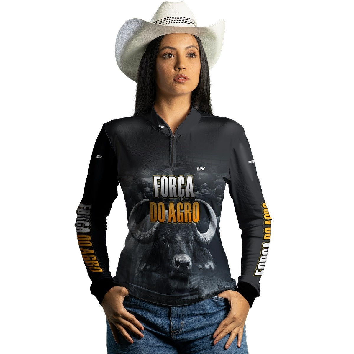 Camisa Agro Brk A Força do Agro Produtor de Bubalinos com UV50+