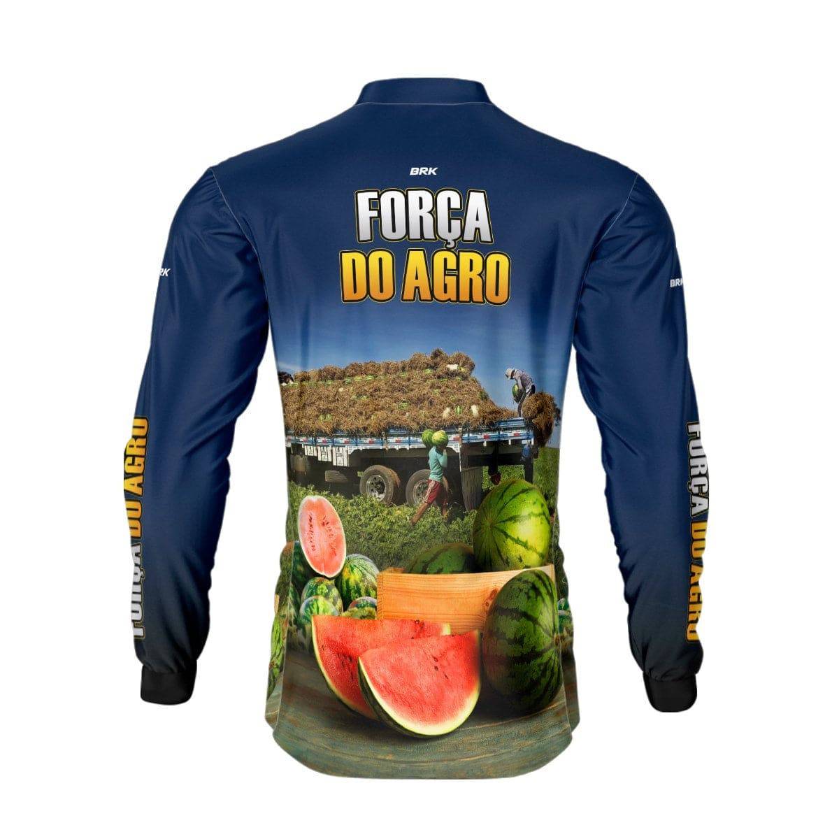 Camisa Agro Brk A Força do Agro Produtor de Melancia com Proteção Solar UV50+