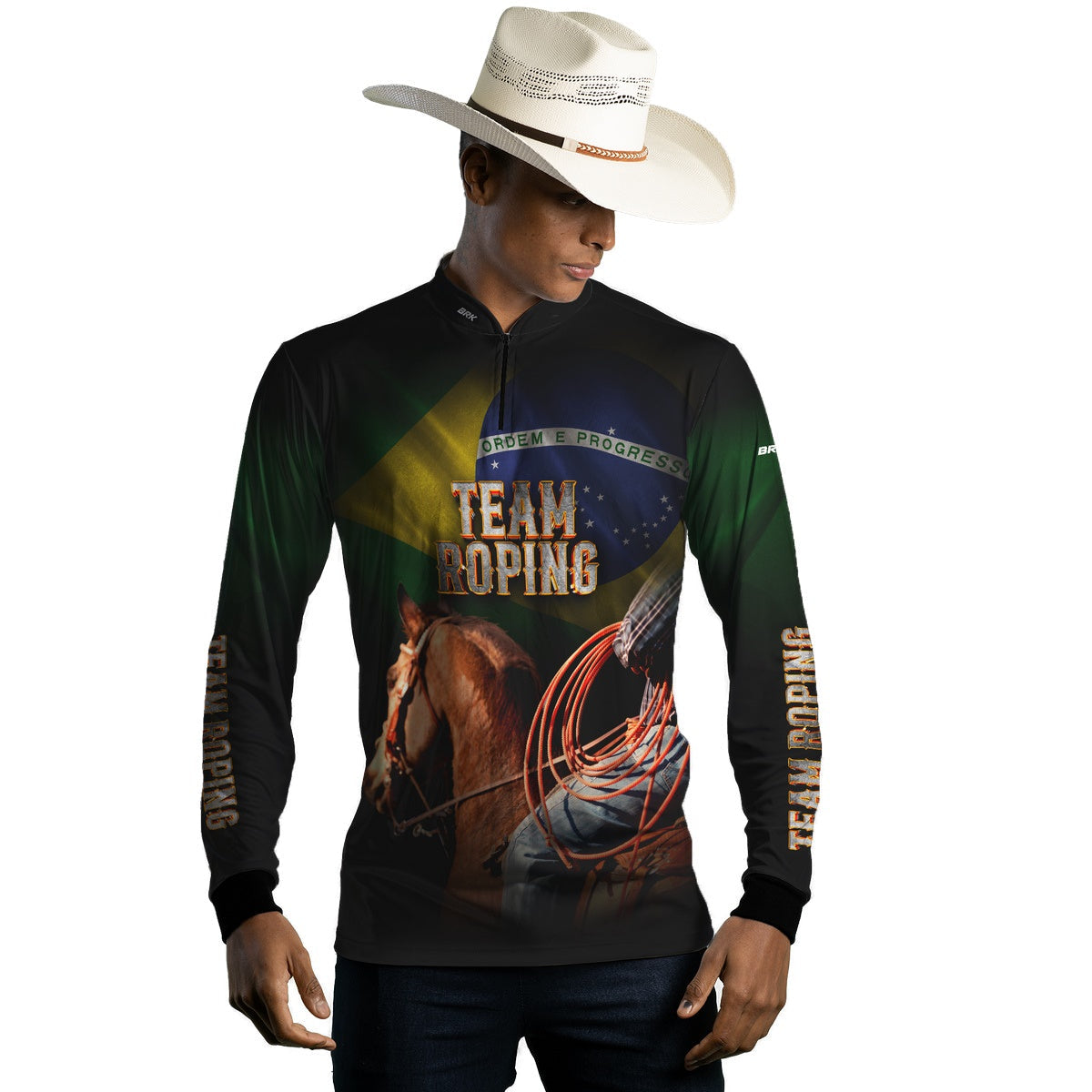 Camisa Agro Brk Team Roping Brasil 2 com Proteção Solar UV50+