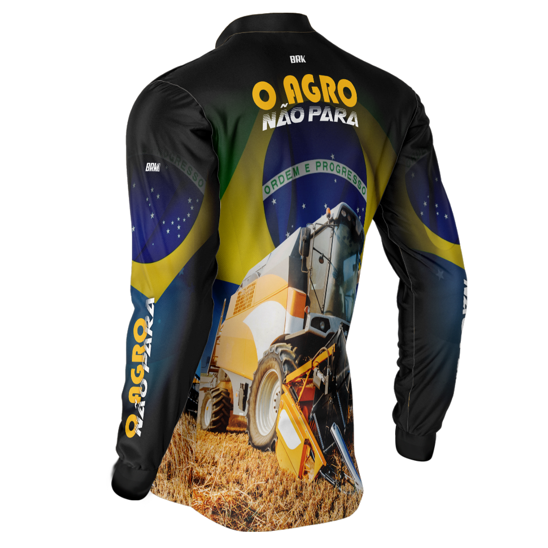 Camisa Agro Brk O Agro Não Para Proteção Solar UV50+