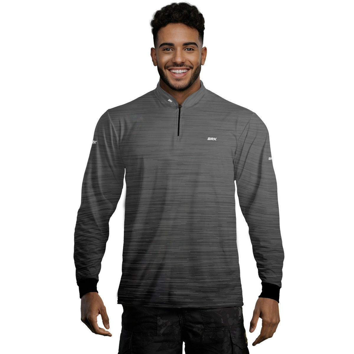 Camisa Masculina Agro Brk Mescla Cinza com Proteção Solar UV50+