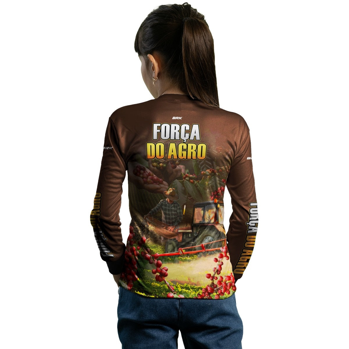 Camisa Agro Brk A Força do Agro Produtor de Café com Proteção Solar UV50+