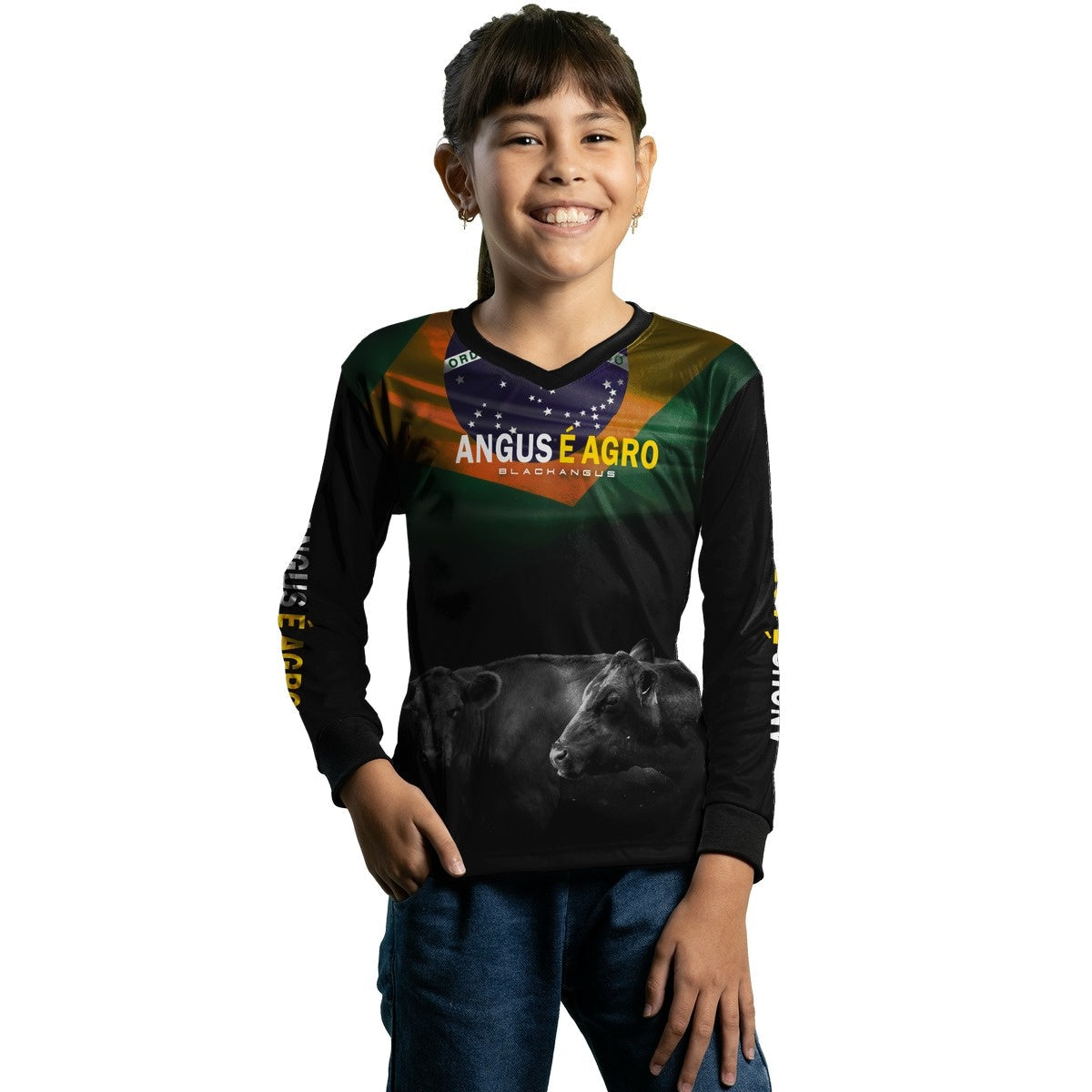 Camisa Agro Brk Angus é Agro Brasil com Proteção Solar UV50+