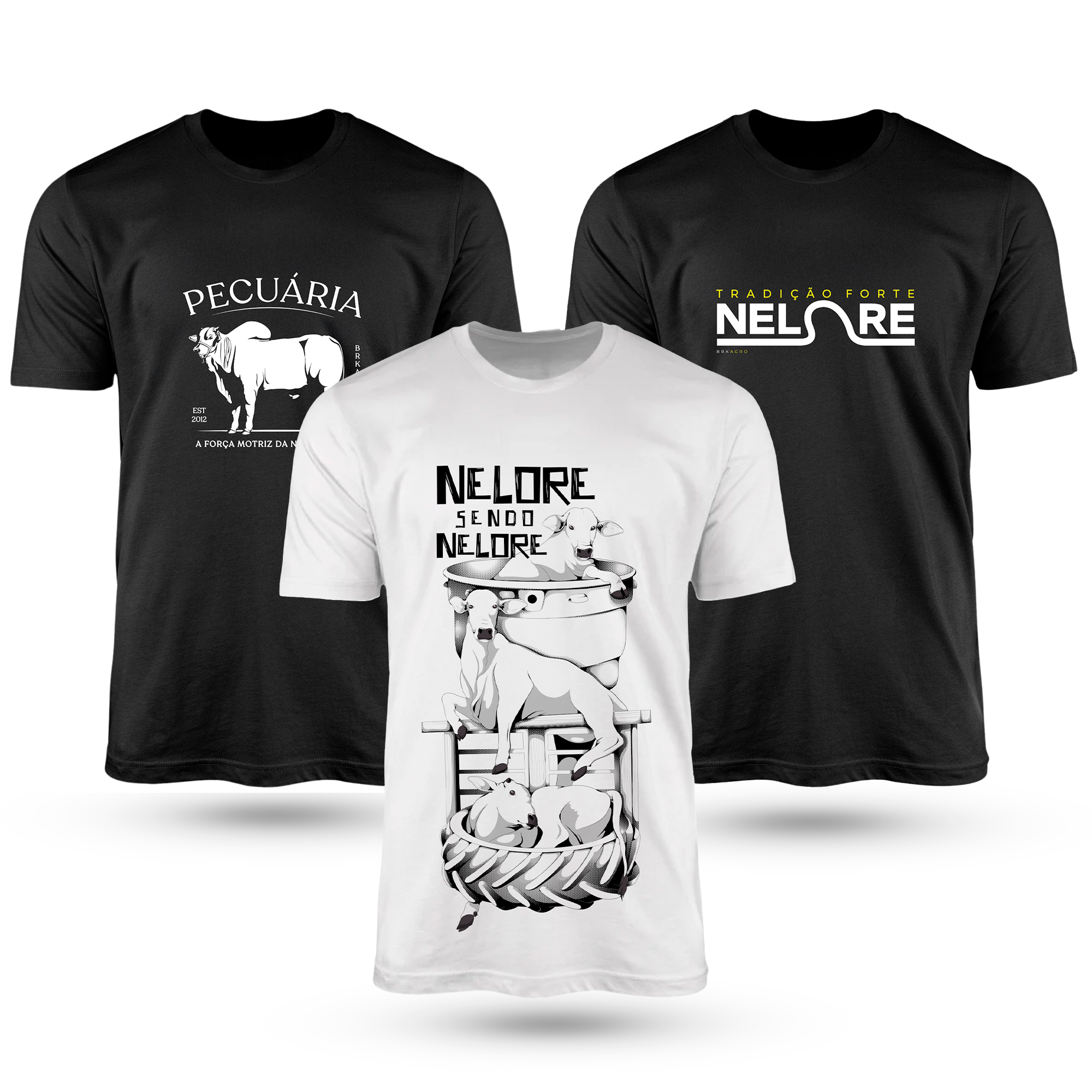 Kit Com 3 Camisetas De Algodão Coleção Nelore