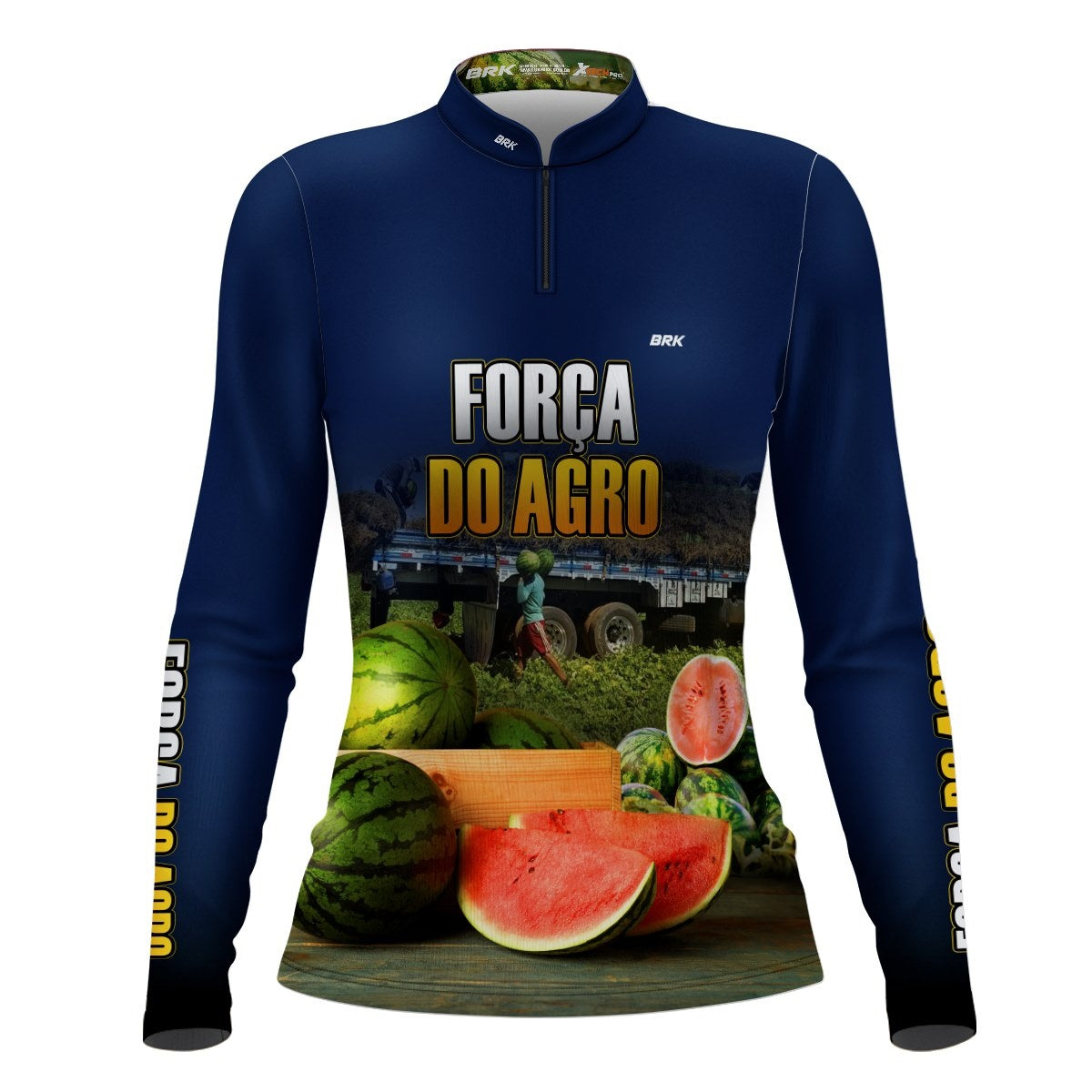 Camisa Agro Brk A Força do Agro Produtor de Melancia com Proteção Solar UV50+
