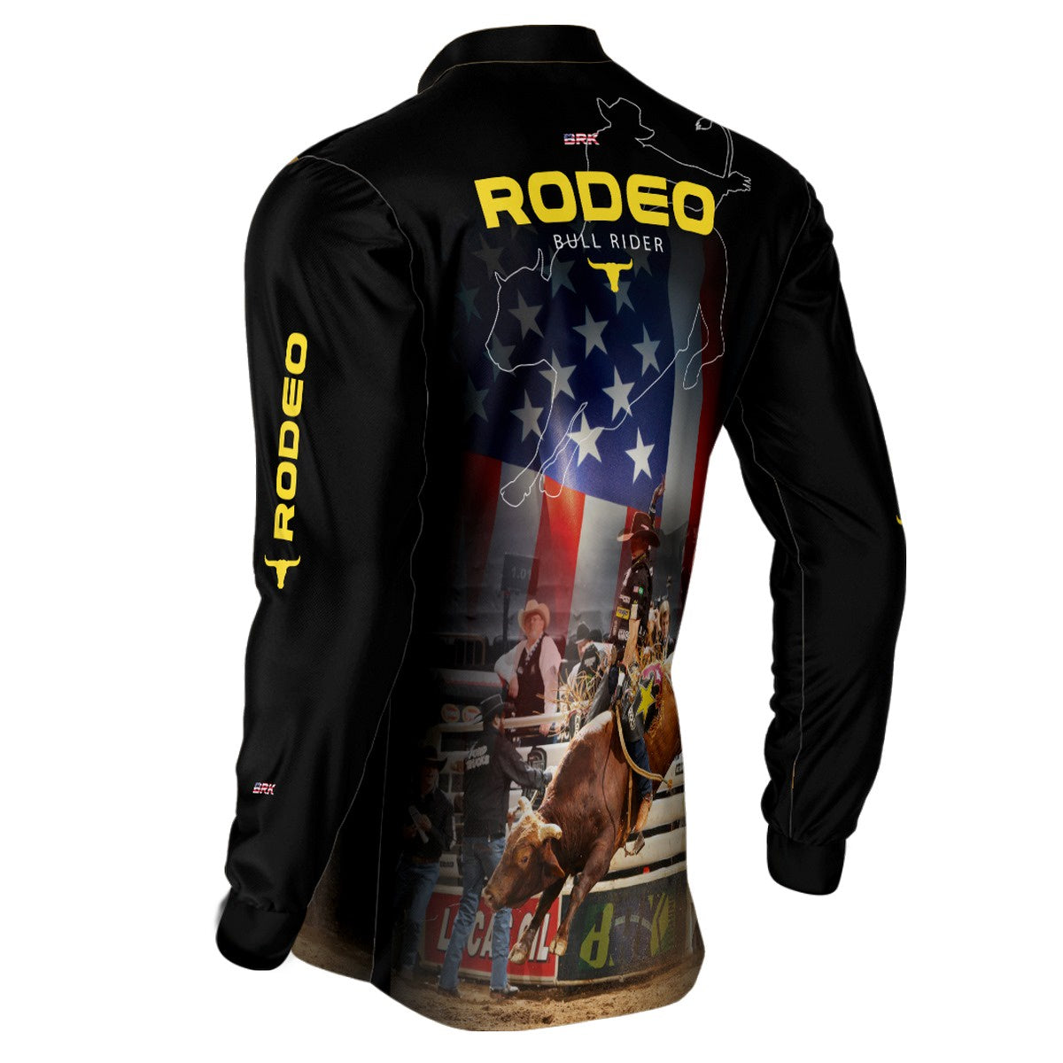 Camisa Agro Brk Preto Rodeio USA 2 com Proteção Solar UV50+