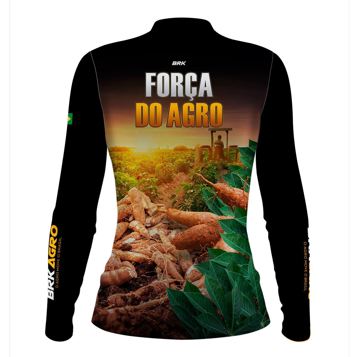 Camisa Agro Brk A Força do Agro Produtor de Mandioca com Proteção Solar UV50+