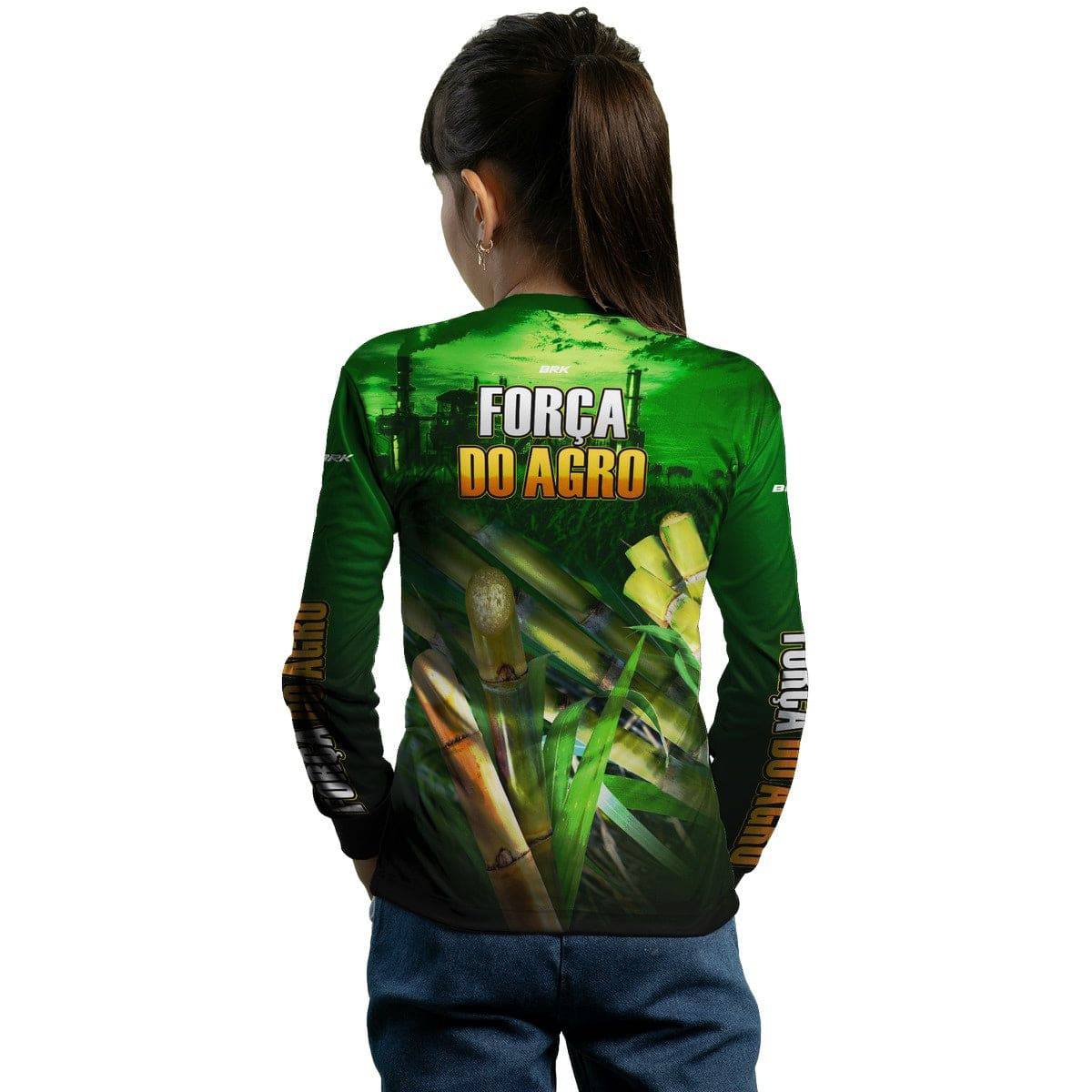 Camisa Agro Brk A Força do Agro Produtor de Cana com Proteção Solar UV50+