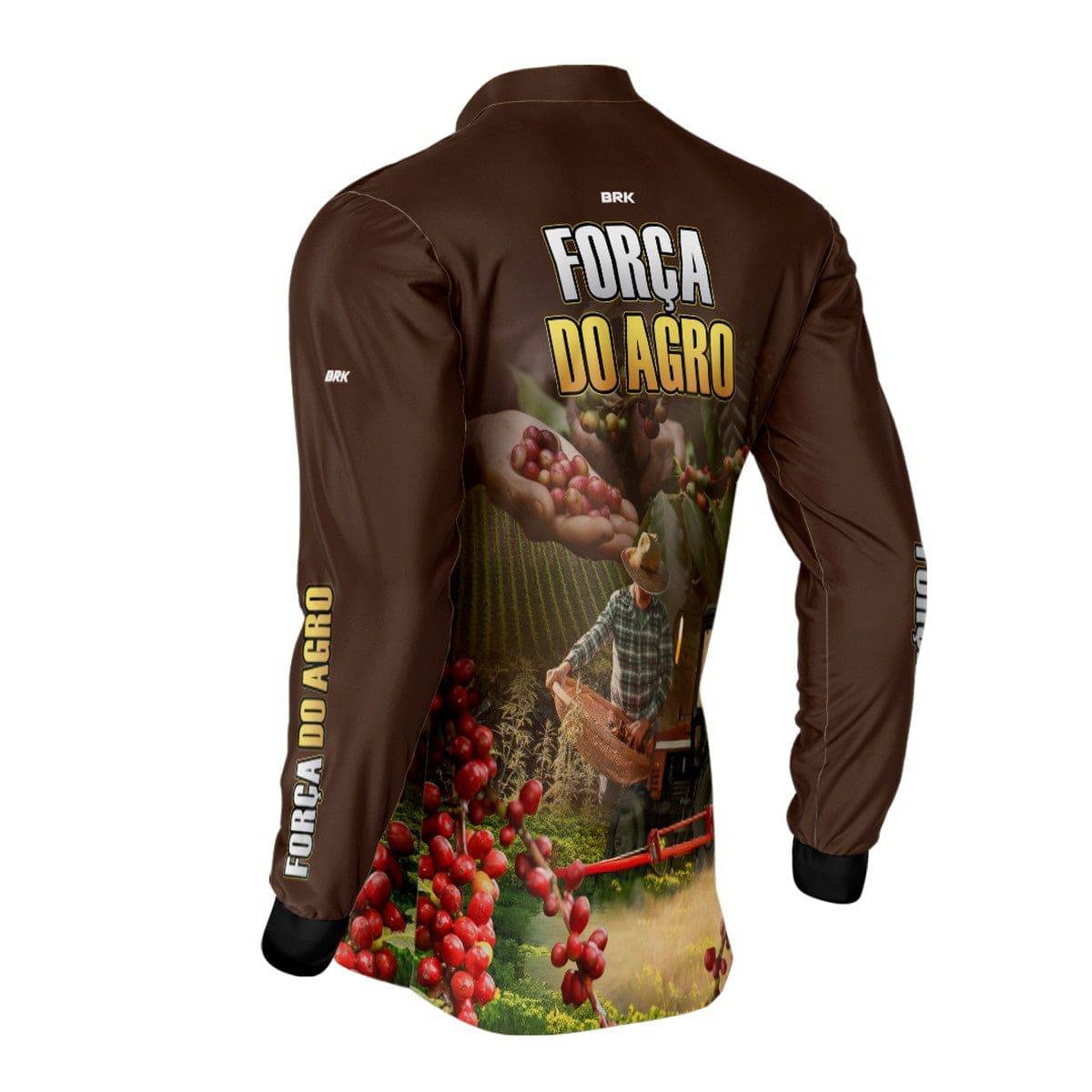 Camisa Agro Brk A Força do Agro Produtor de Café com Proteção Solar UV50+