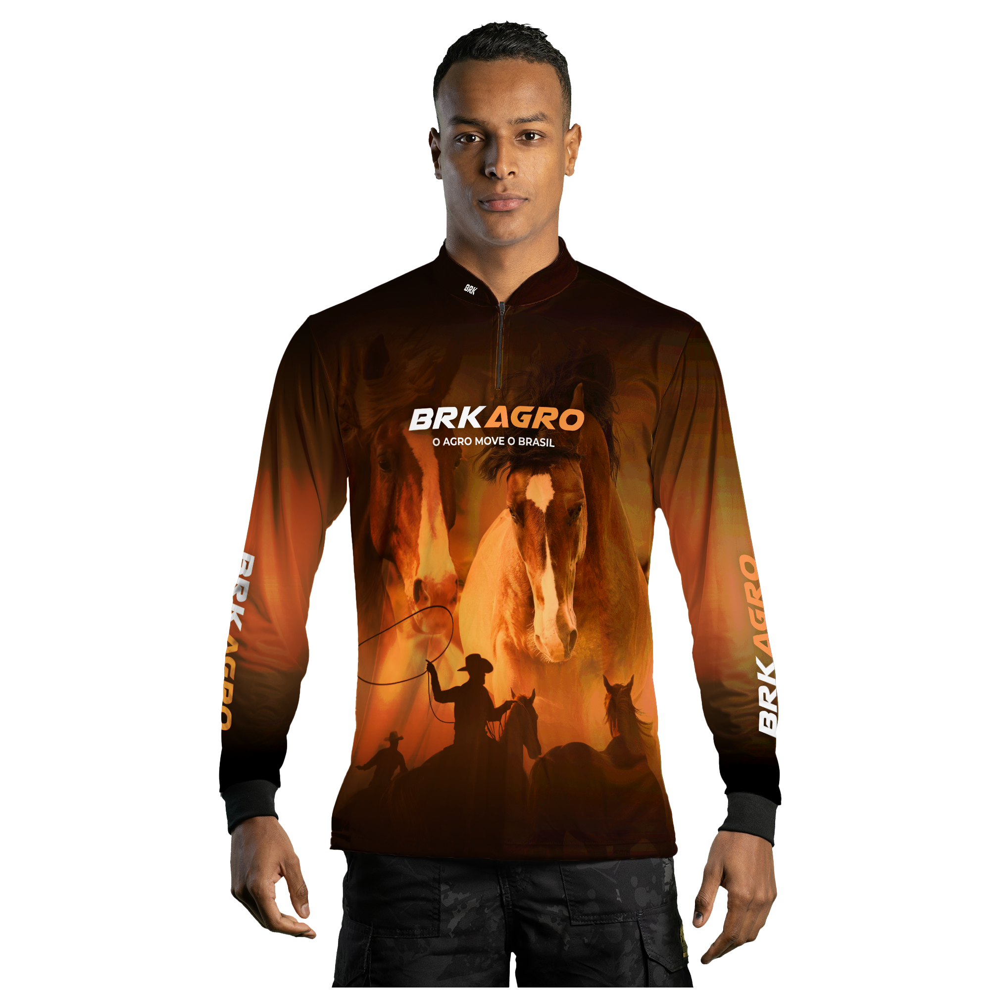Camisa Agro Brk Cavalos com Proteção Solar UV50+