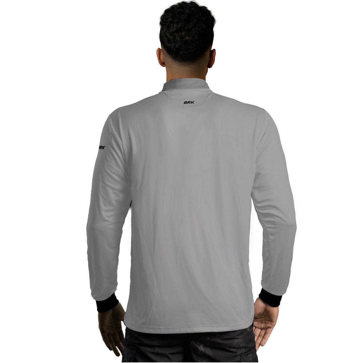 Camisa Masculina Agro Brk Básica Cinza Claro com Proteção Solar UV50+