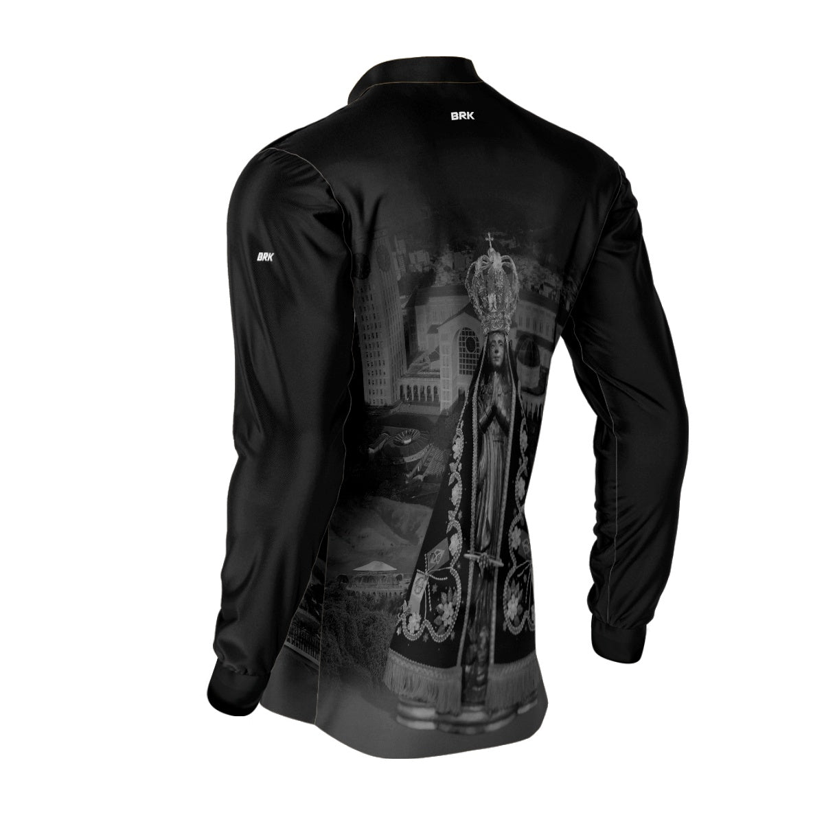 Camisa Agro Brk Preta Nossa Senhora Aparecida com Proteção Solar UV50+