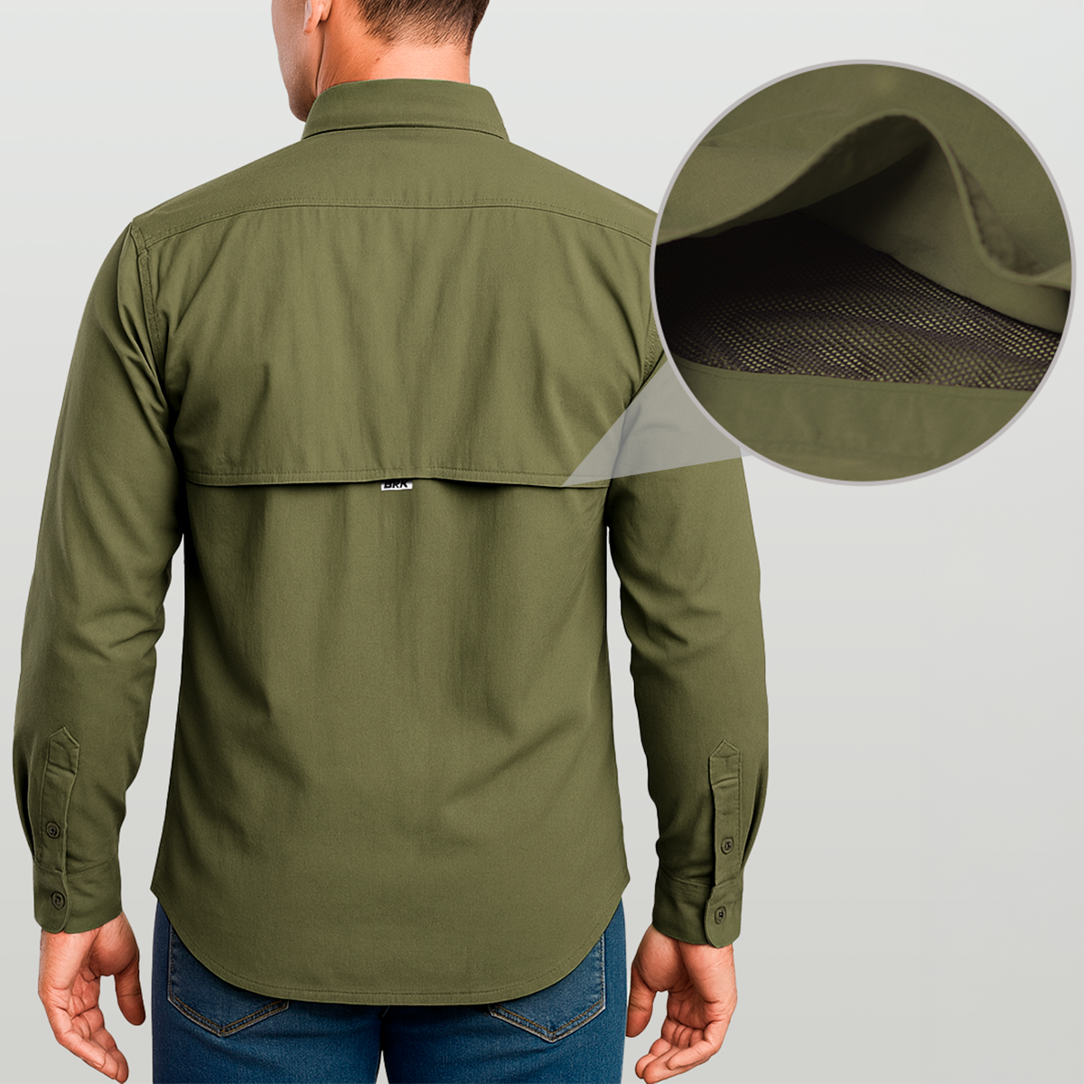 Camisa Work Agro Brk Caqui com Proteção UV50+