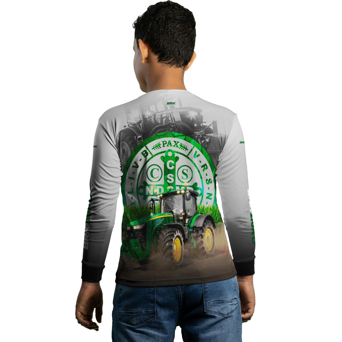 Camisa Agro Brk Trator São Bento Branca com Proteção Solar UV50+