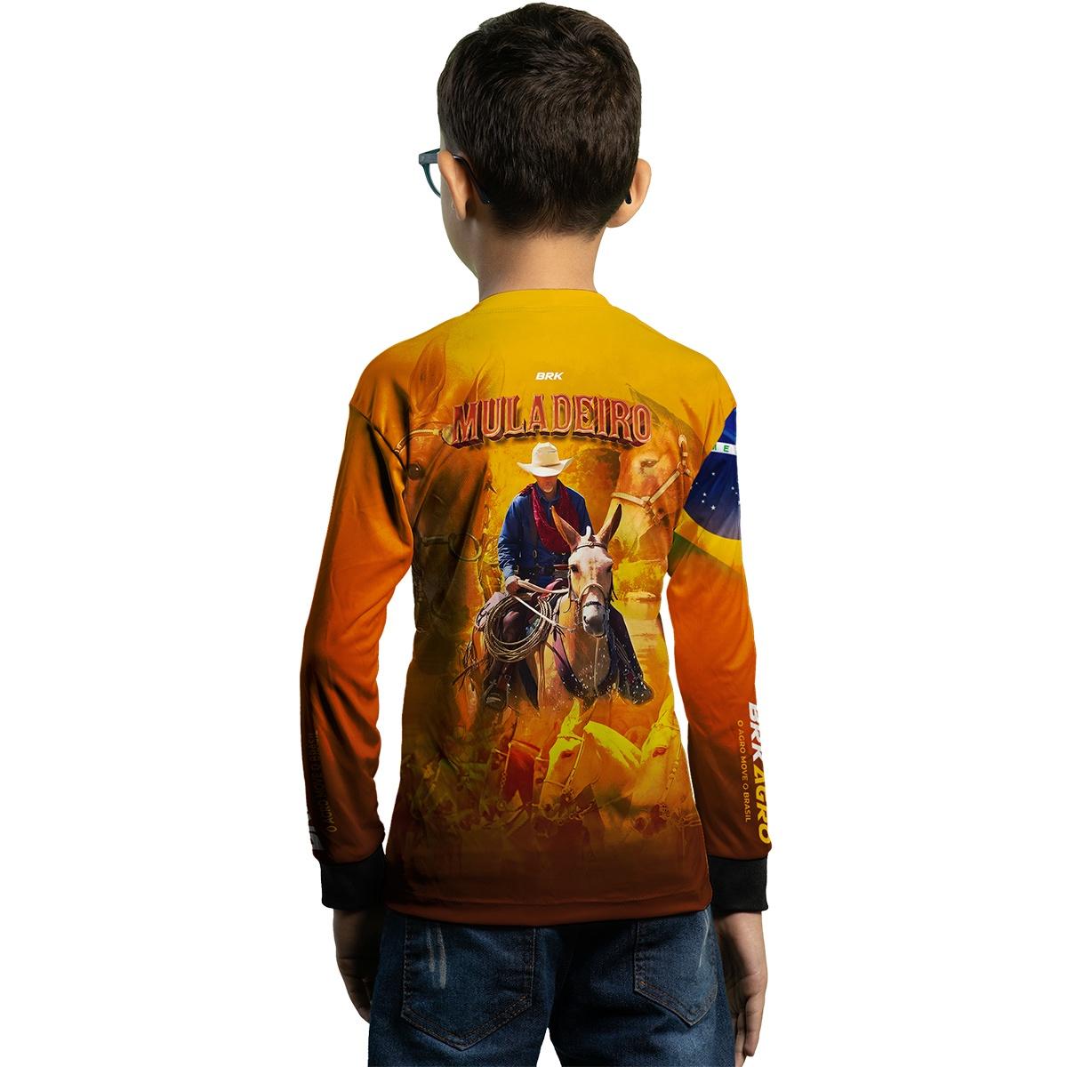 Camisa Agro Brk Muladeiro Amarela com Proteção Solar UV50+