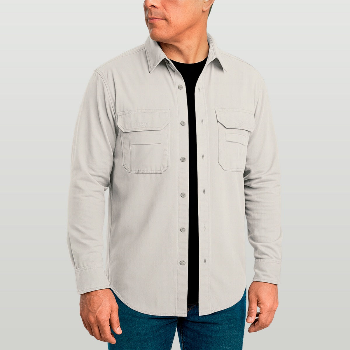 Camisa Work Agro Brk Areia com Proteção Solar UV50+