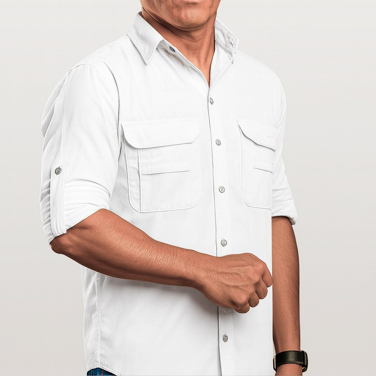 Camisa Work Agro Brk Branca com Proteção Solar UV50+