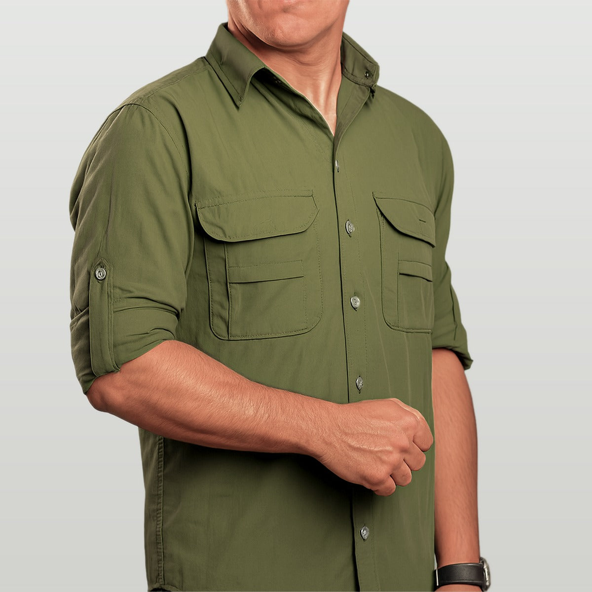 Camisa Work Agro Brk Caqui com Proteção UV50+