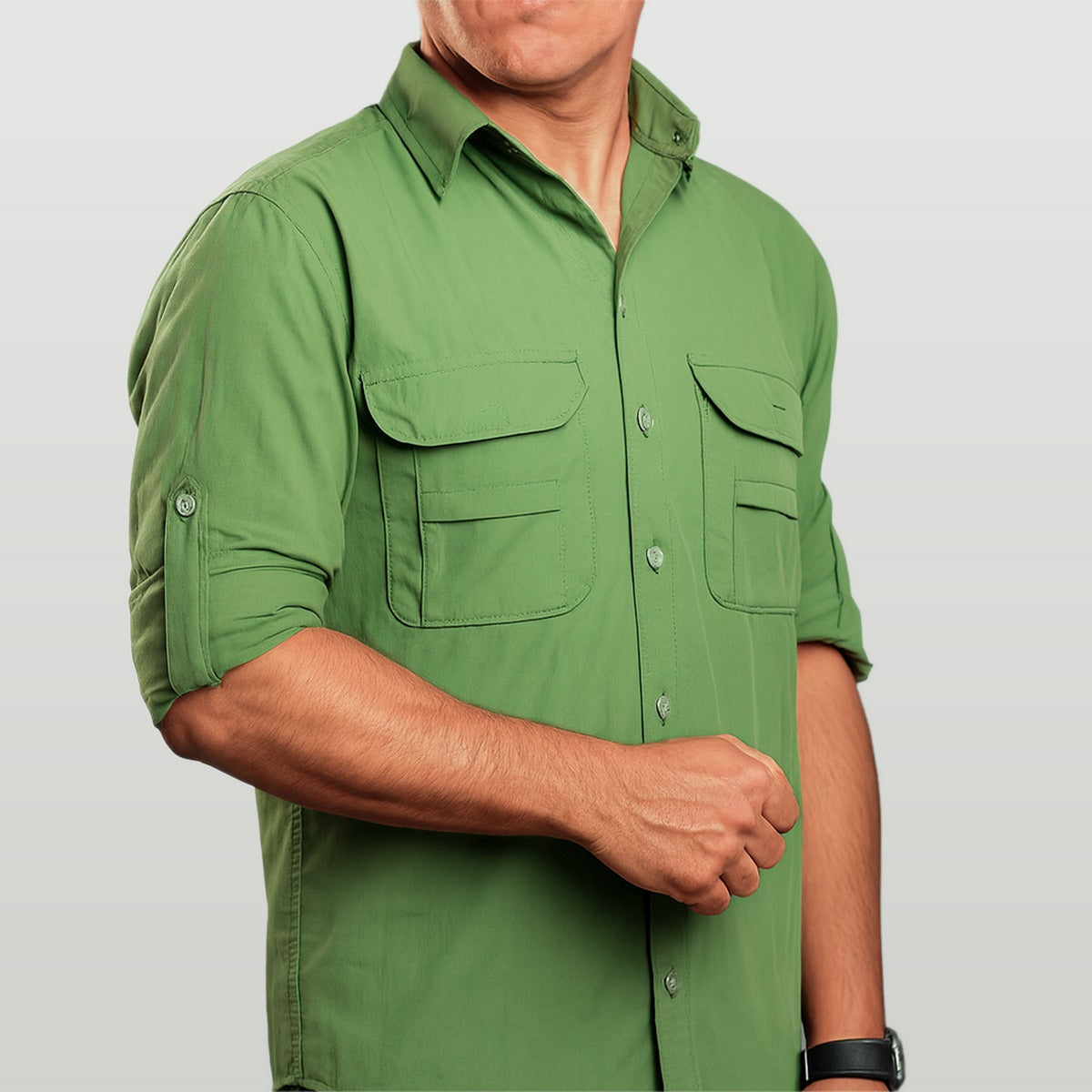 Camisa Work Agro Brk Verde Aventura com Proteção Solar UV50+