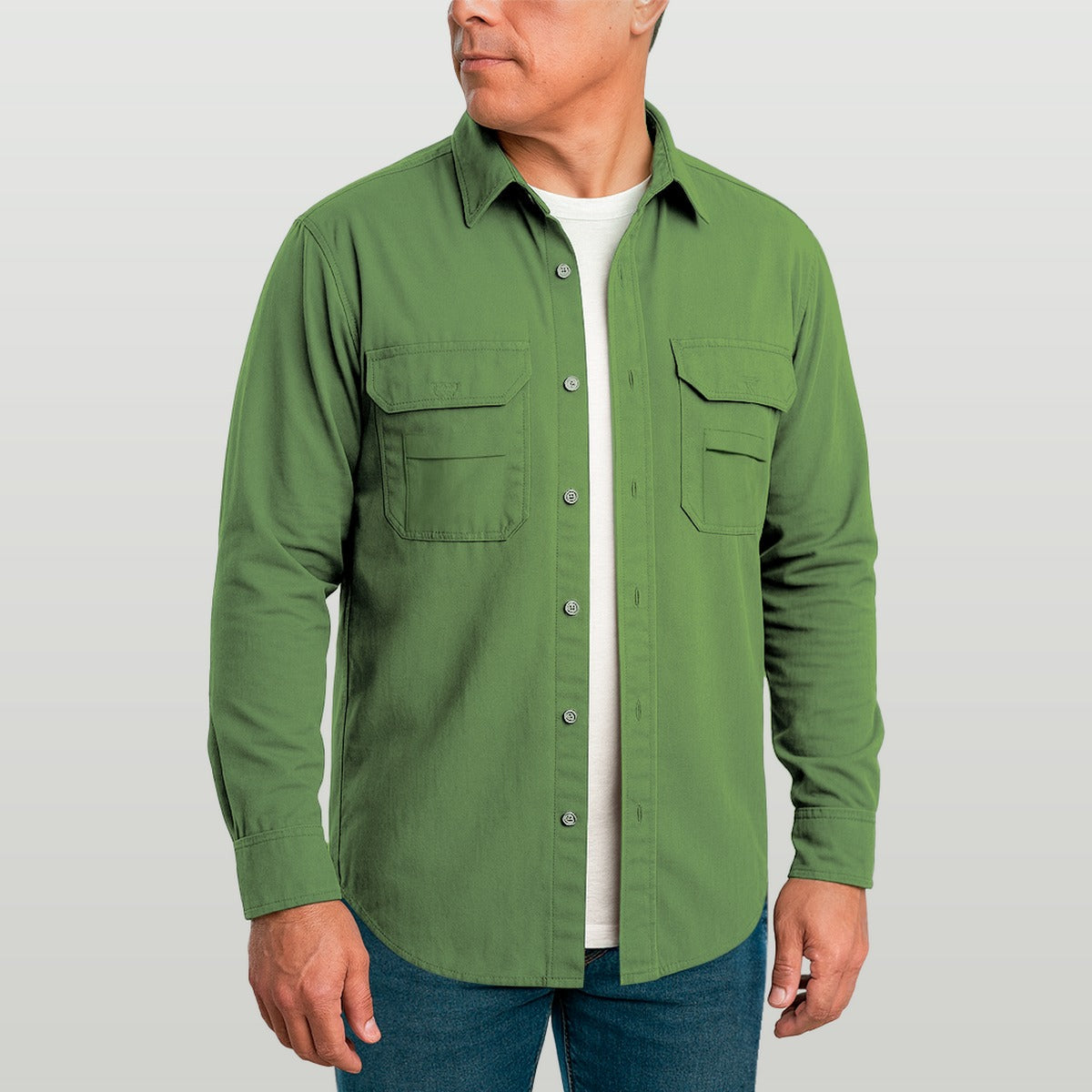 Camisa Work Agro Brk Verde Aventura com Proteção Solar UV50+