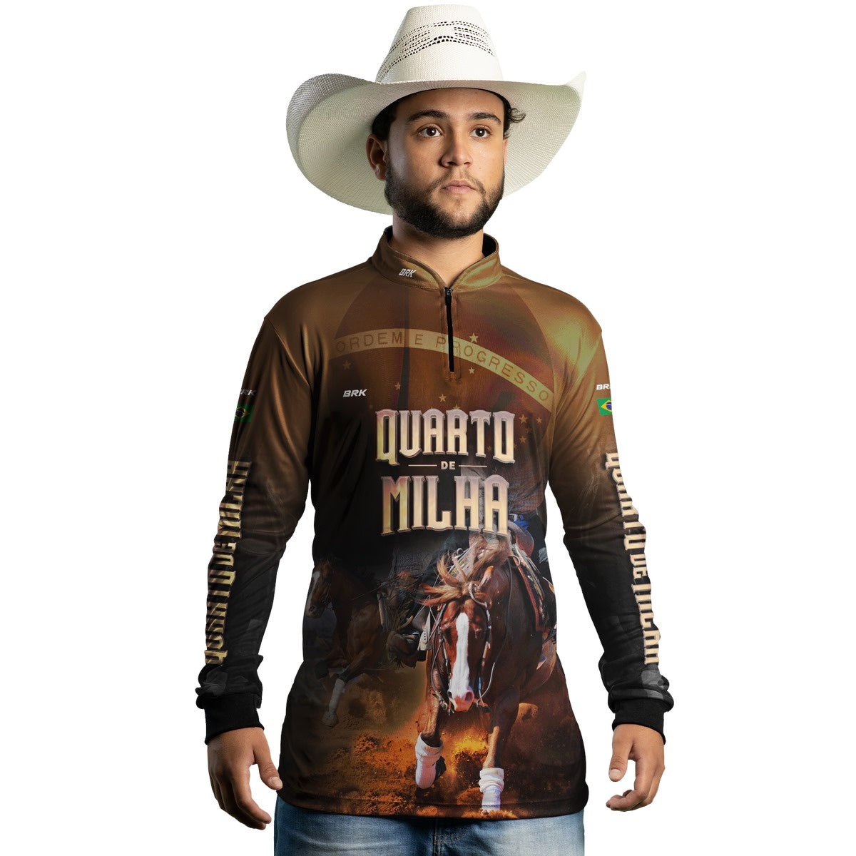 Camisa Agro Brk Quarto de Milha Correndo com Proteção Solar UV50+