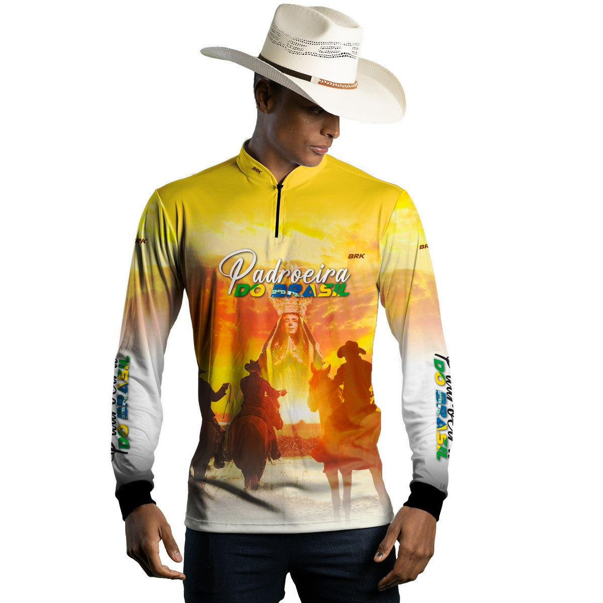 Camisa Agro Brk Padroeira do Brasil com Proteção Solar UV50+