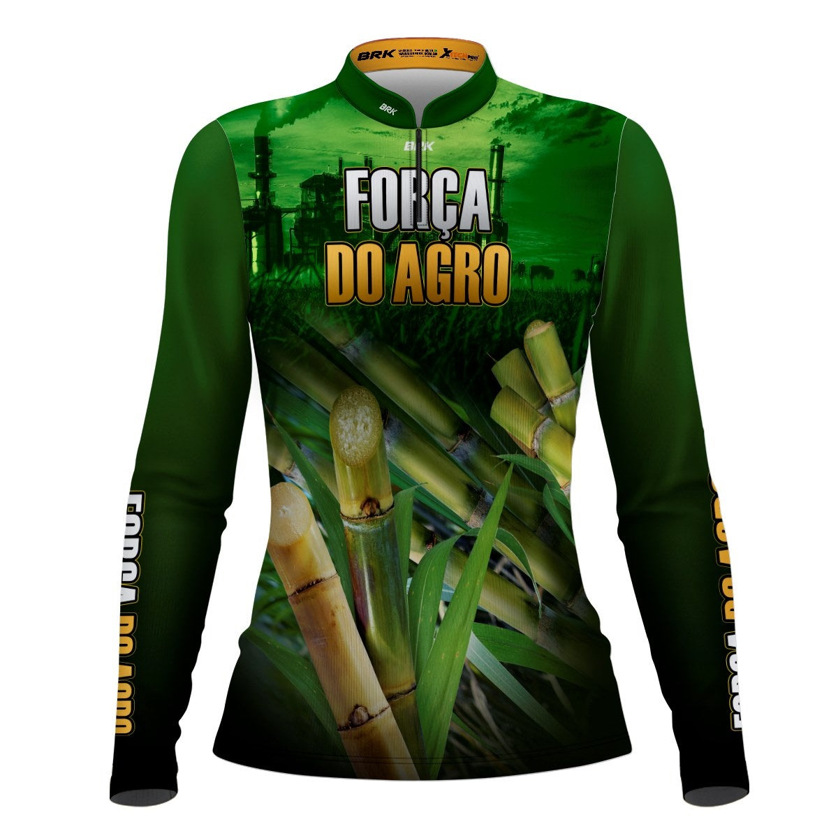Camisa Agro Brk A Força do Agro Produtor de Cana com Proteção Solar UV50+
