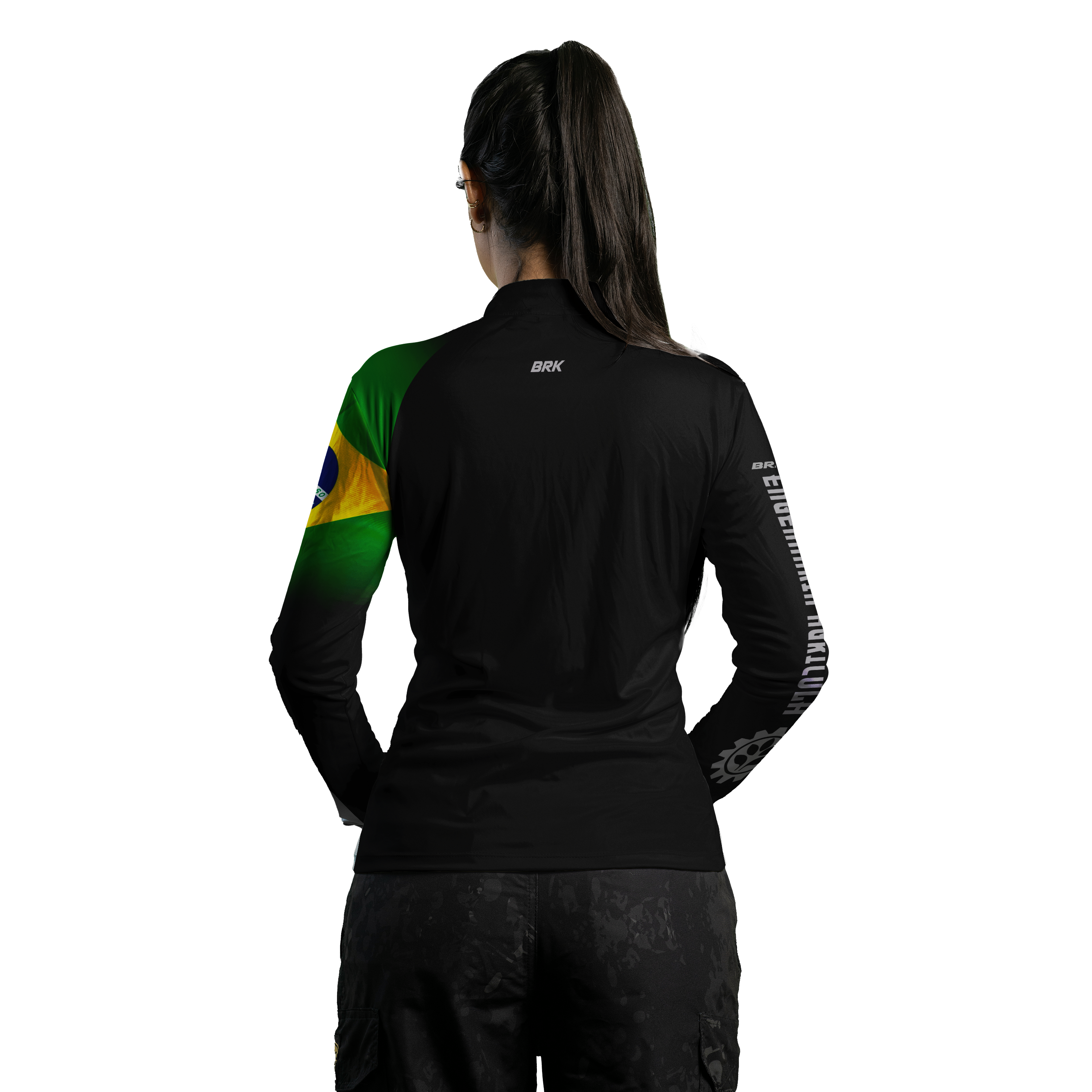 Camisa Agro Brk Preta Engenharia Agrícola com Proteção Solar UV50+